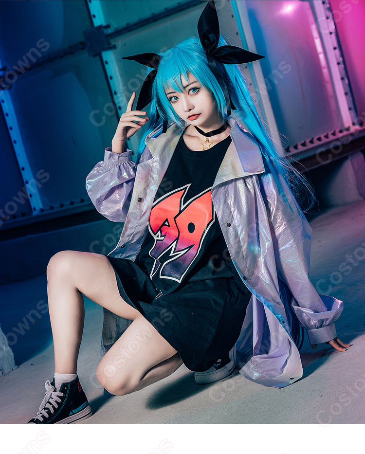 初音ミク ストリートファッション風 コスプレ衣装-7