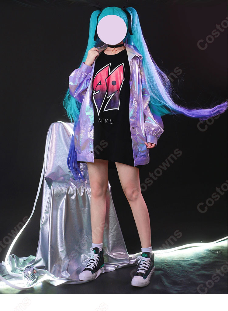 初音ミク ストリートファッション風 コスプレ衣装-9