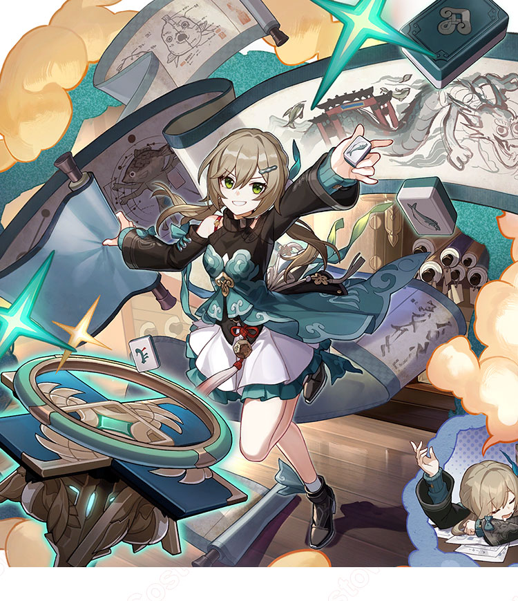 崩壊:スターレイル 青雀 コスプレウィッグ-1