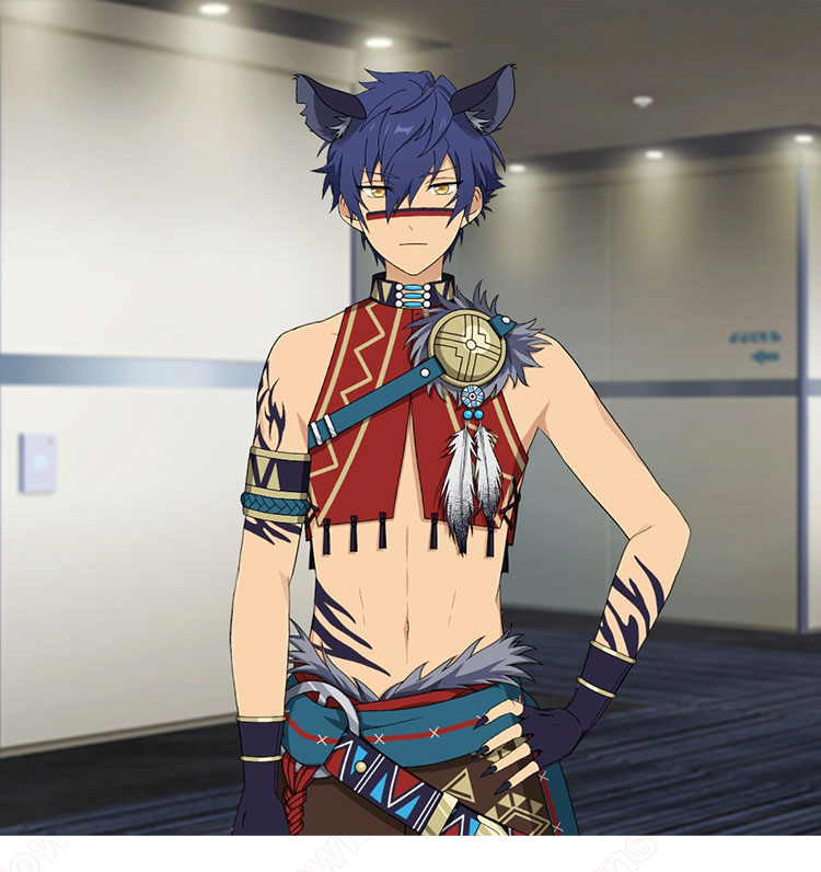 あんスタ！ 漣ジュン ケモノサバイバル衣装 コスプレ衣装『あんさんぶるスターズ！！』 スカウト！ケモノサバイバル シマハイエナの狩り cosplay  仮装 変装 - Costowns