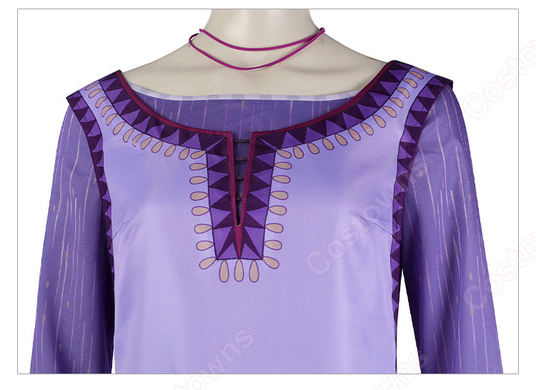 ディズニー 映画 ウィッシュ アーシャ コスプレ衣装-5