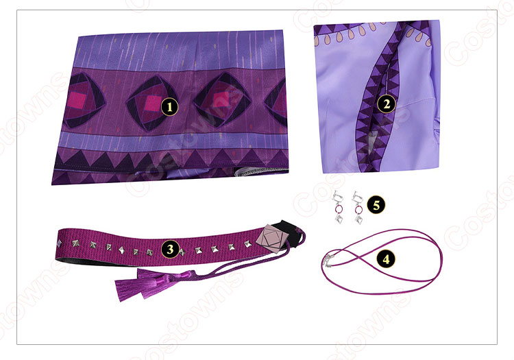 ディズニー 映画 ウィッシュ アーシャ コスプレ衣装-13