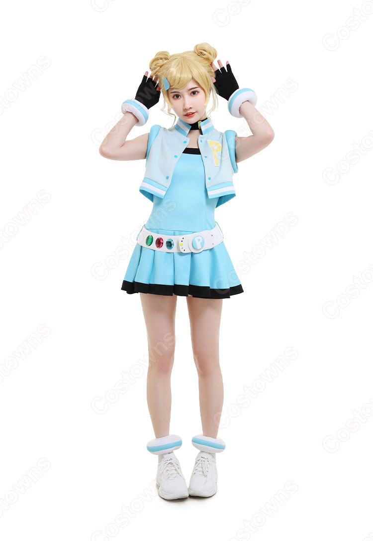 出ましたっ!パワパフガールズZ 豪徳寺みやこ ローリング・バブルス コスプレ衣装-3