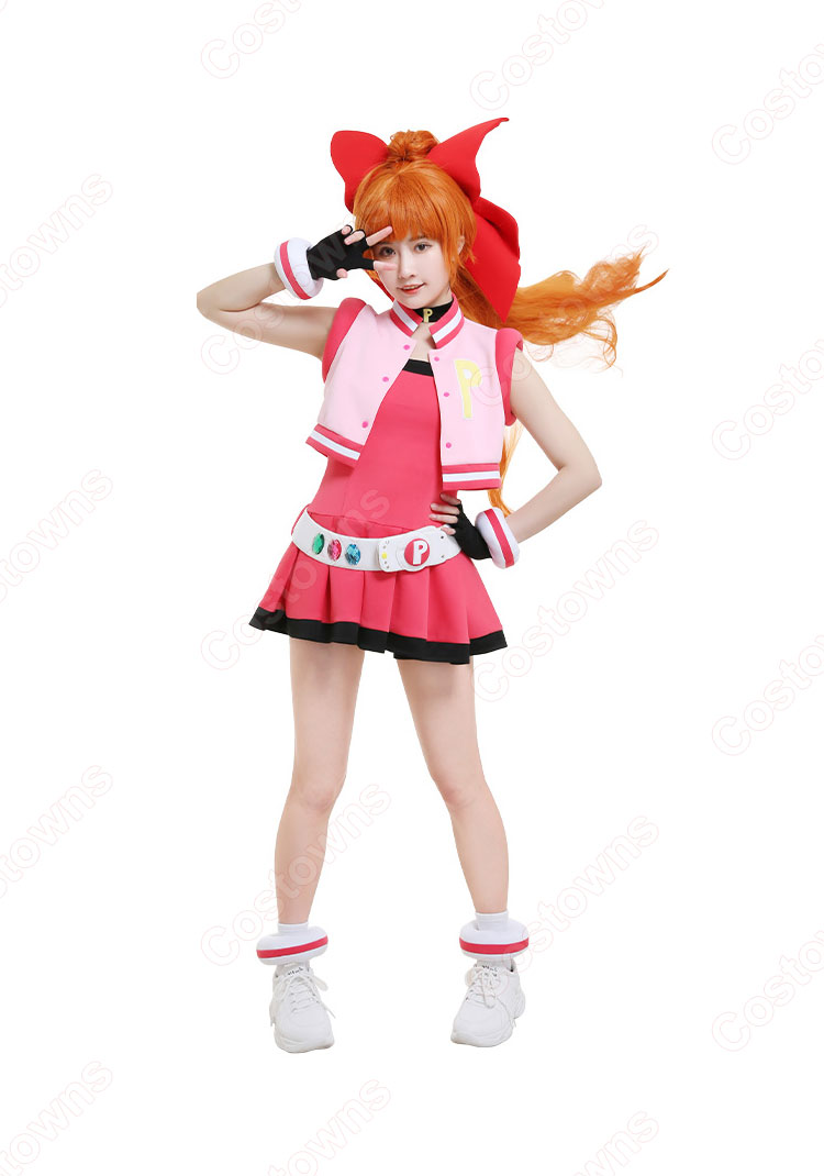 出ましたっ!パワパフガールズZ 赤堤ももこ ハイパー・ブロッサム コスプレ衣装-2