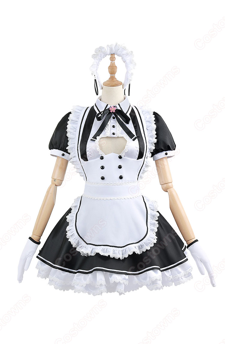 VTuber にじさんじ 愛園愛美 コスプレ衣装 メイド服 - Costowns