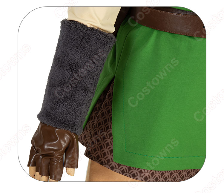 ゼルダの伝説 スカイウォードソード リンク コスプレ衣装 緑の服 騎士団 制服-10