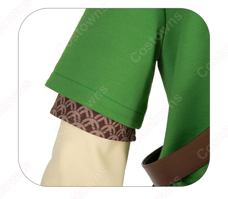 ゼルダの伝説 スカイウォードソード リンク コスプレ衣装 緑の服 騎士団 制服-9