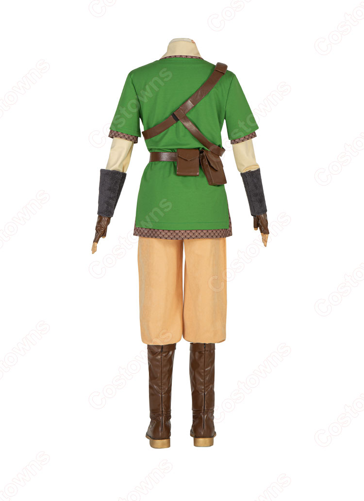 ゼルダの伝説 スカイウォードソード リンク コスプレ衣装 緑の服 騎士団 制服-4