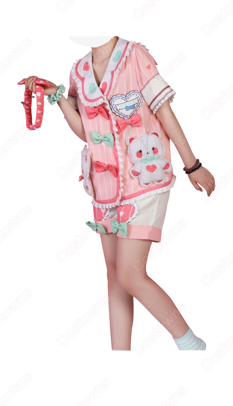 プロセカ 花里みのり コスプレ衣装 パジャマ 『プロジェクトセカイ カラフルステージ! feat. 初音ミク』 cosplay 仮装 変装-3