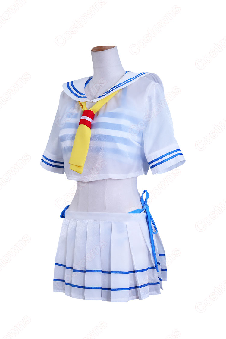 Re:ゼロから始める異世界生活 レム マリンルック コスプレ衣装 セーラー水着-2