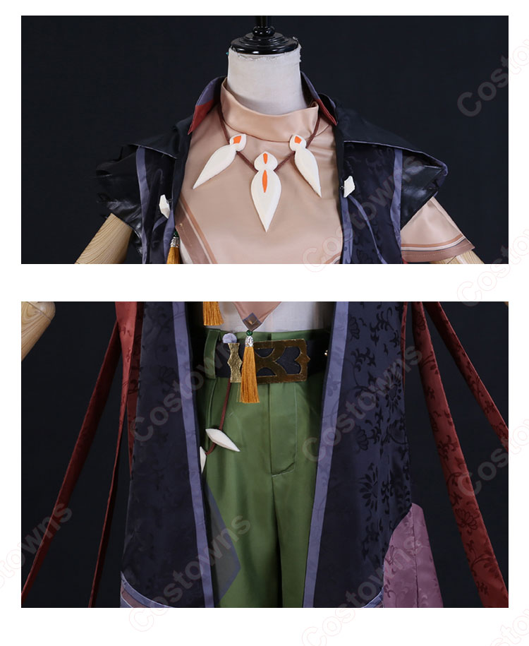 原神 奔狼領 レザー コスプレ衣装-4