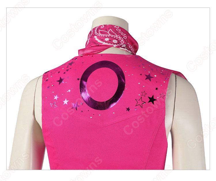 実写化映画 バービー マーゴット・ロビー コスプレ衣装 ピンク カウボーイスタイル-6