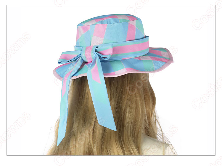 実写化映画 バービー コスプレ衣装 ブルーチェックドレス-12