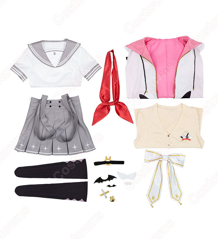 VTuber にじさんじ 夜見れな コスプレ衣装 制服-7