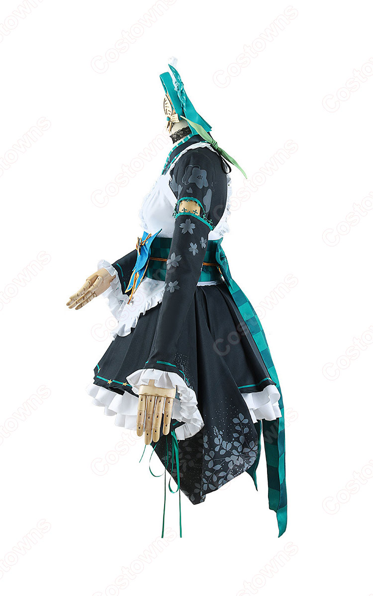 にじさんじ ぽむ れいんぱふ コスプレ衣装 和風メイド服 - Costowns