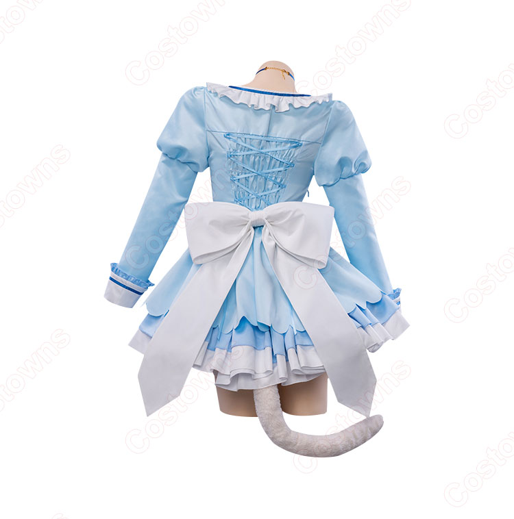 ネコぱら バニラ 水色メイド服 コスプレ フィギュア 長袖 ネコぱら バニラ コスプレ フィギュア 長袖 メイド服 水色