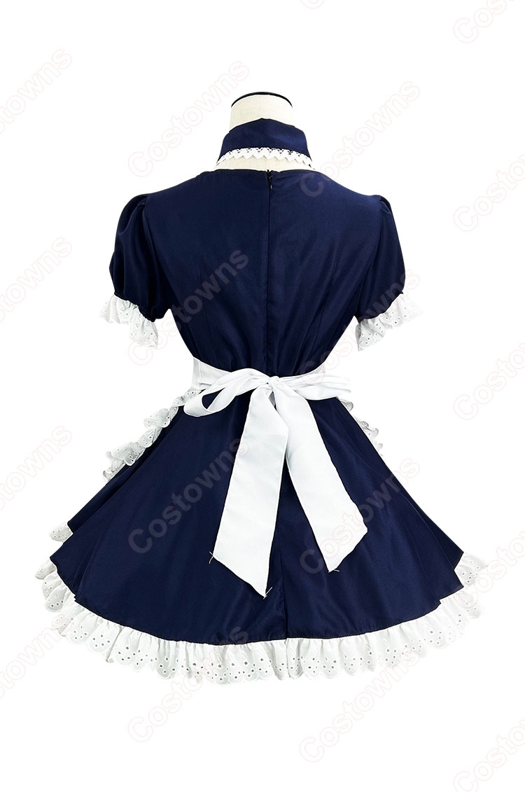 メイド服 コスプレ衣装 紺 メイド スタイリッシュ 女装 メイド服 コスプレ衣装 紺 メイド スタイリッシュ 女装