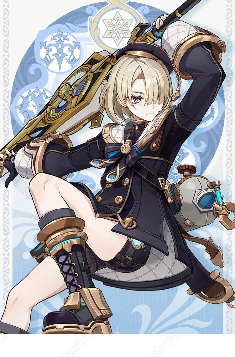 原神 フォンテーヌ フレミネ コスプレウィッグ-1