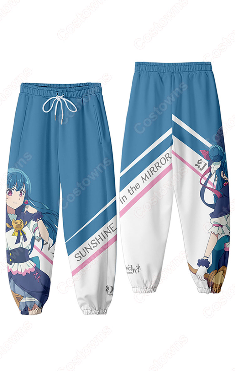 幻日のヨハネ -SUNSHINE in the MIRROR- 津島善子 パーカー クルーネック スウェット ジョガーパンツ スウェットパンツ メンズ(レディース) 秋冬着 日常服-4