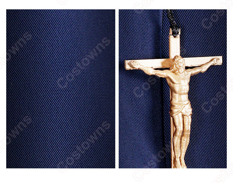 白聖女と黒牧師 ローレンス コスプレ衣装-4