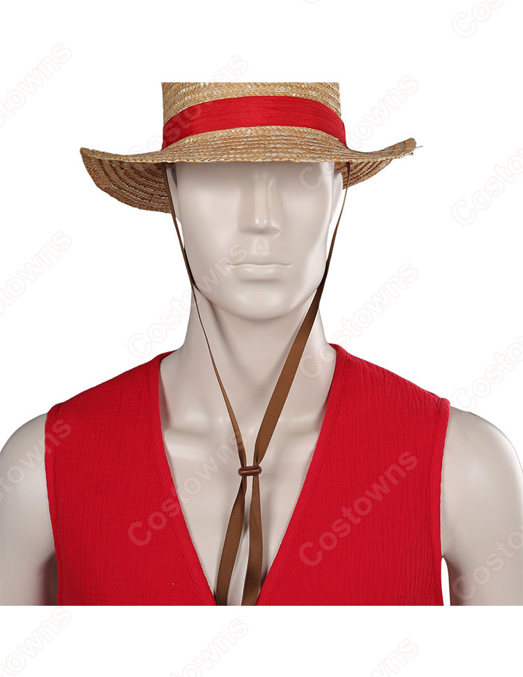 実写版 ワンピース モンキー・D・ルフィ コスプレ衣装-4