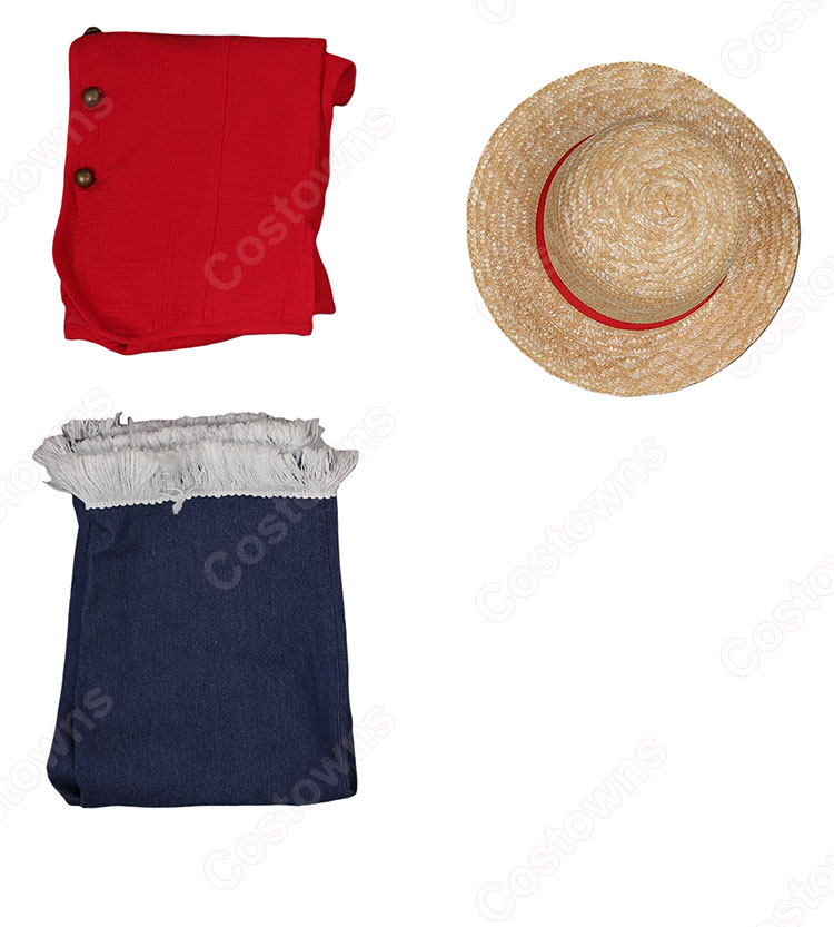 実写版 ワンピース モンキー・D・ルフィ コスプレ衣装-7