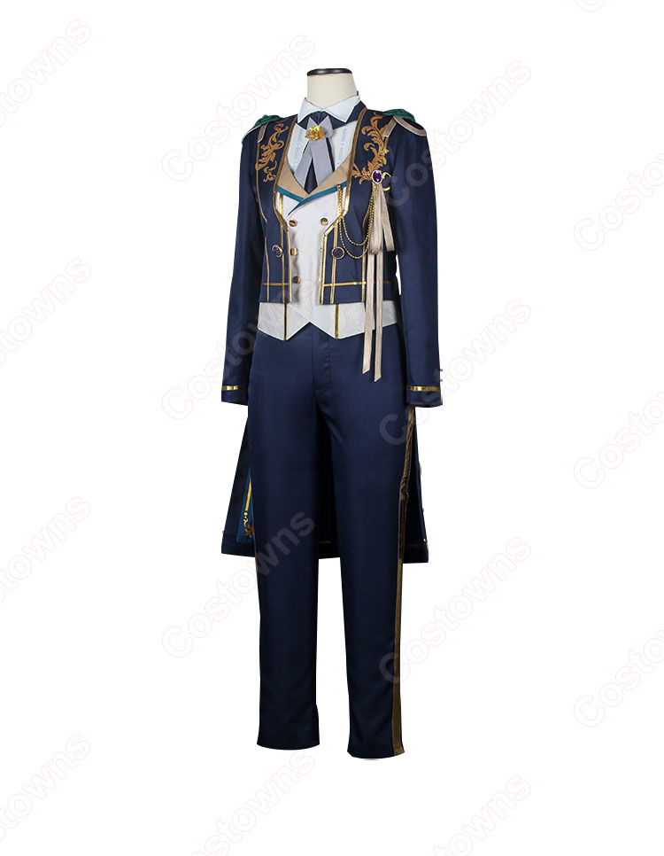 あんさんぶるスターズ!! 伏見弓弦 ディープブルー・ヴァレット コスプレ衣装-4