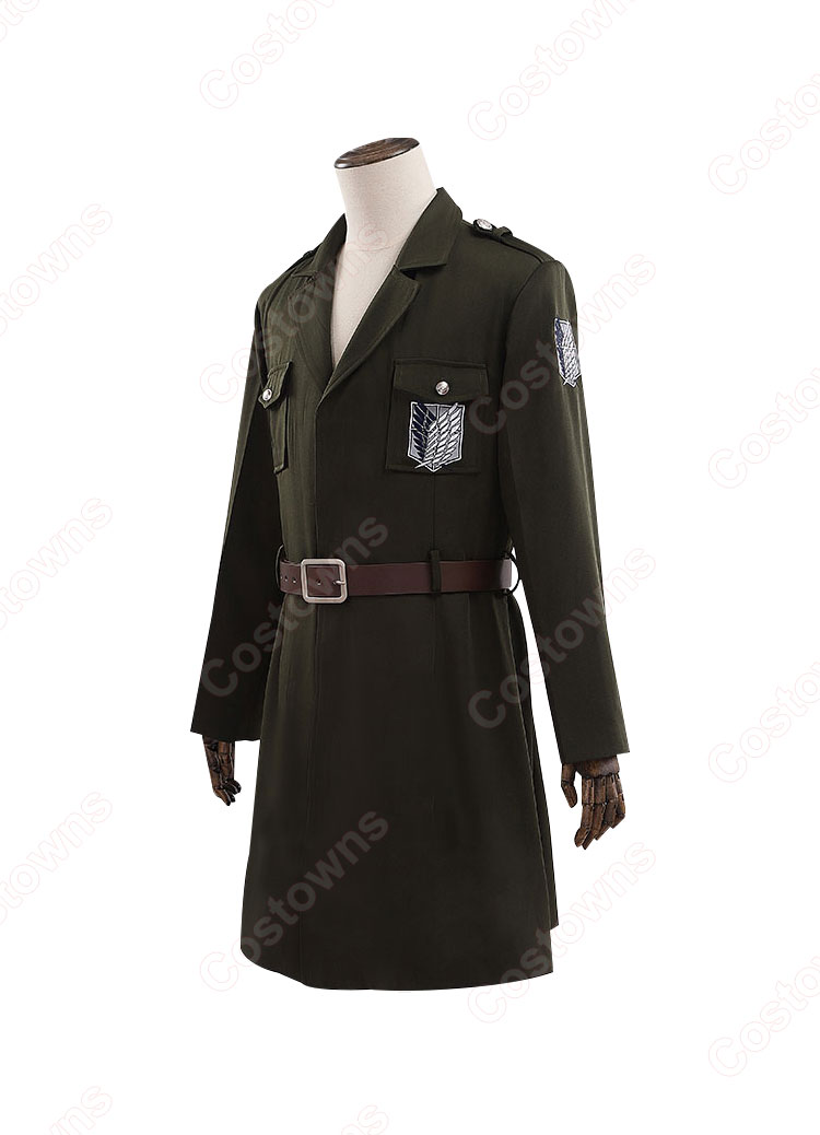 movic - 【進撃の巨人】うさめいと黒 ■リヴァイ兵長■調査兵団制服 うさ耳❤︎↝レアです！ Amazon.co.jp: [sunshui] 進撃の巨人コートロングコートコスプレ