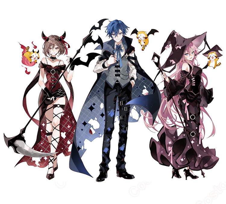 海外通販サイト ブランド 巡音ルカ コスプレ衣装 初音ミク×ラスカル 2023 ヴィランズ衣装 コスプレ衣装