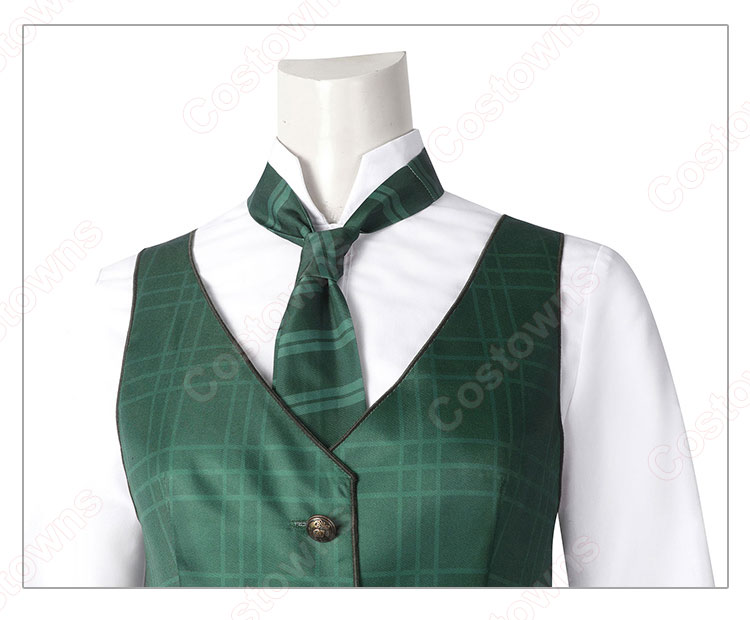 ホグワーツ・レガシー スリザリン 女子生徒 制服 コスプレ衣装 ホグワーツ魔法魔術学校のローブ-8