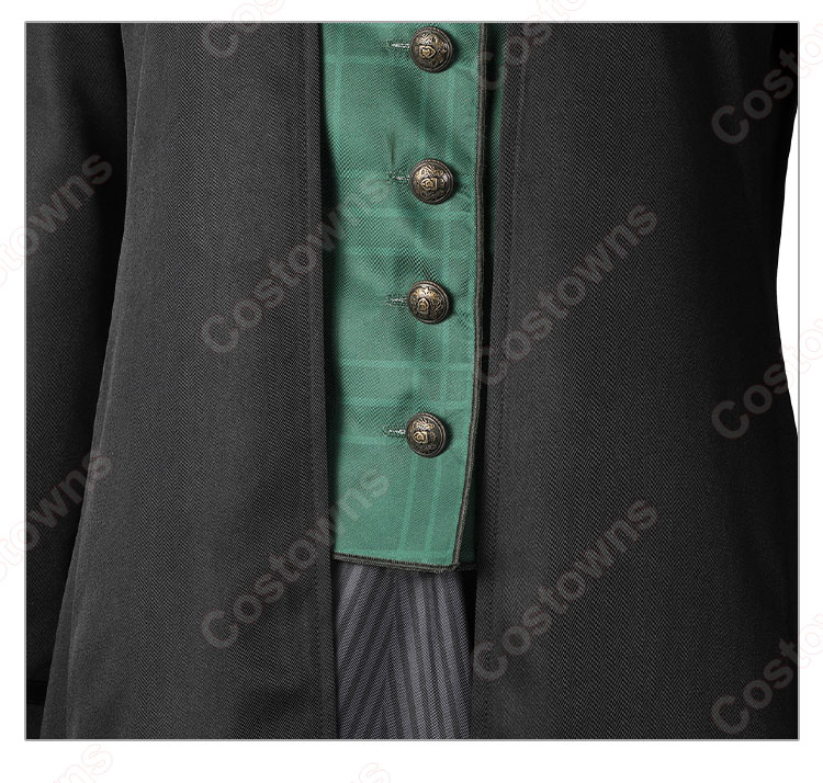 ホグワーツ・レガシー スリザリン 女子生徒 制服 コスプレ衣装 ホグワーツ魔法魔術学校のローブ-4