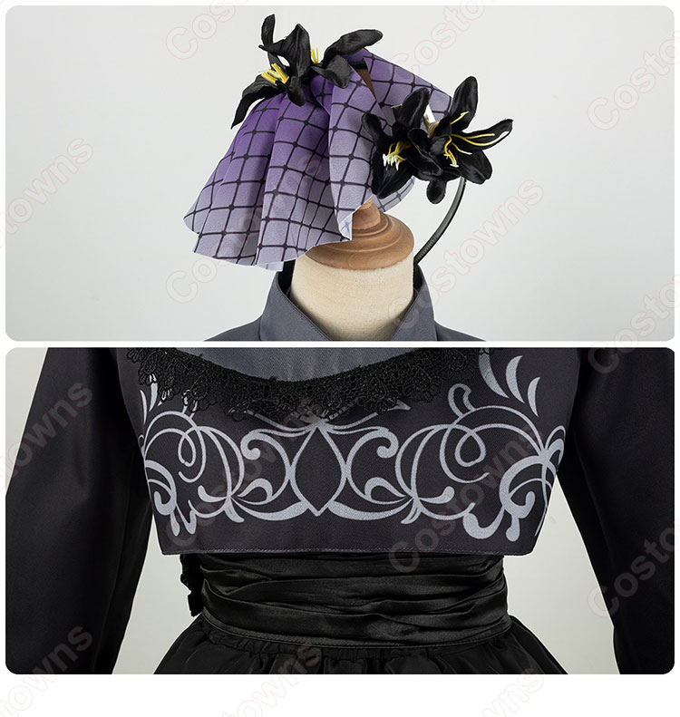 プロジェクトセカイ カラフルステージ! feat. 初音ミク 朝比奈まふゆ コスプレ衣装 25時、ナイトコードで。 優しいおまじない ダークシック・ドレス-8