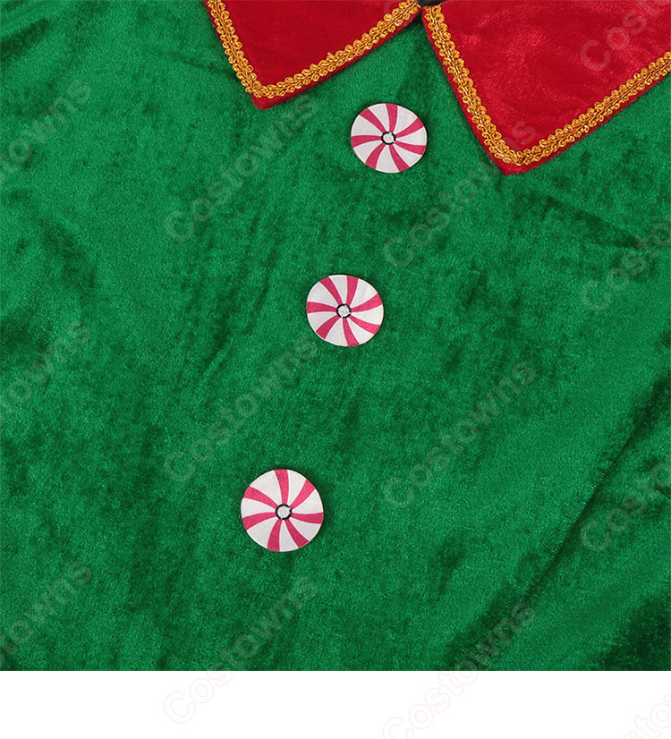 2023 クリスマス 緑 ワンピース テーマパーティー衣装 コスチューム 演出服 シャツ襟 膝丈 ワンピース サイズ S~XXL-6