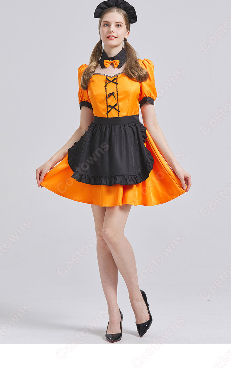 Brightlele ハロウィン コスプレ 仮装 洋館メイド メイド メイド