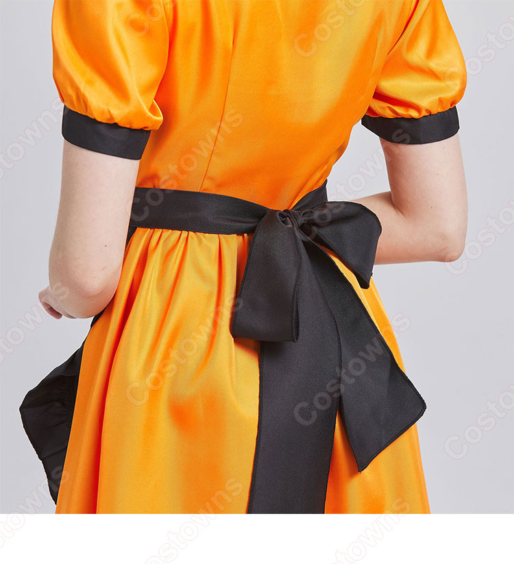 ハロウィン衣装 メイド服 コスプレ 衣装 レディース 大人用 女性用 変装 仮装 4点セット(カチューシャ、つけ襟、ワンピース、エプロン)-10