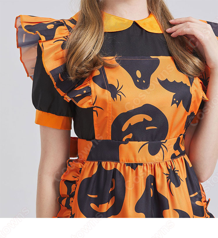 ハロウィン衣装 メイド服 カボチャ スカート コスプレ 衣装 レディース 大人用 女性用 変装 仮装-8