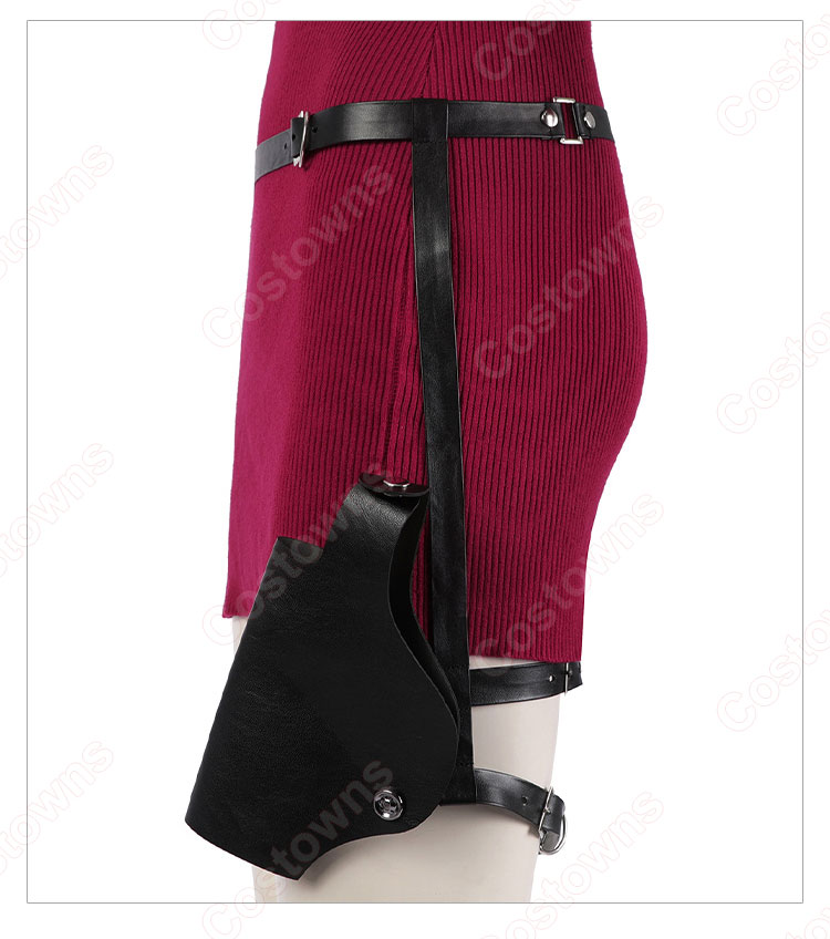 バイオハザード RE:4 エイダ・ウォン コスプレ衣装 赤いタイトワンピース-8