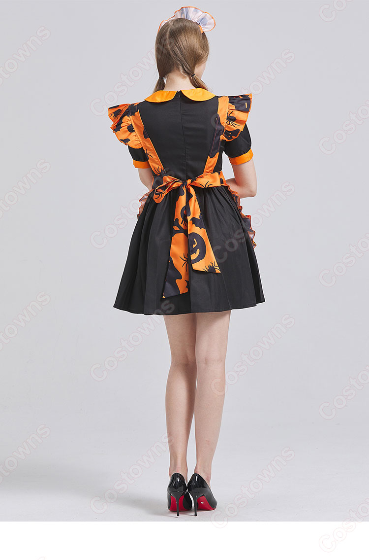ハロウィン衣装 メイド服 カボチャ スカート コスプレ 衣装 レディース 大人用 女性用 変装 仮装-7