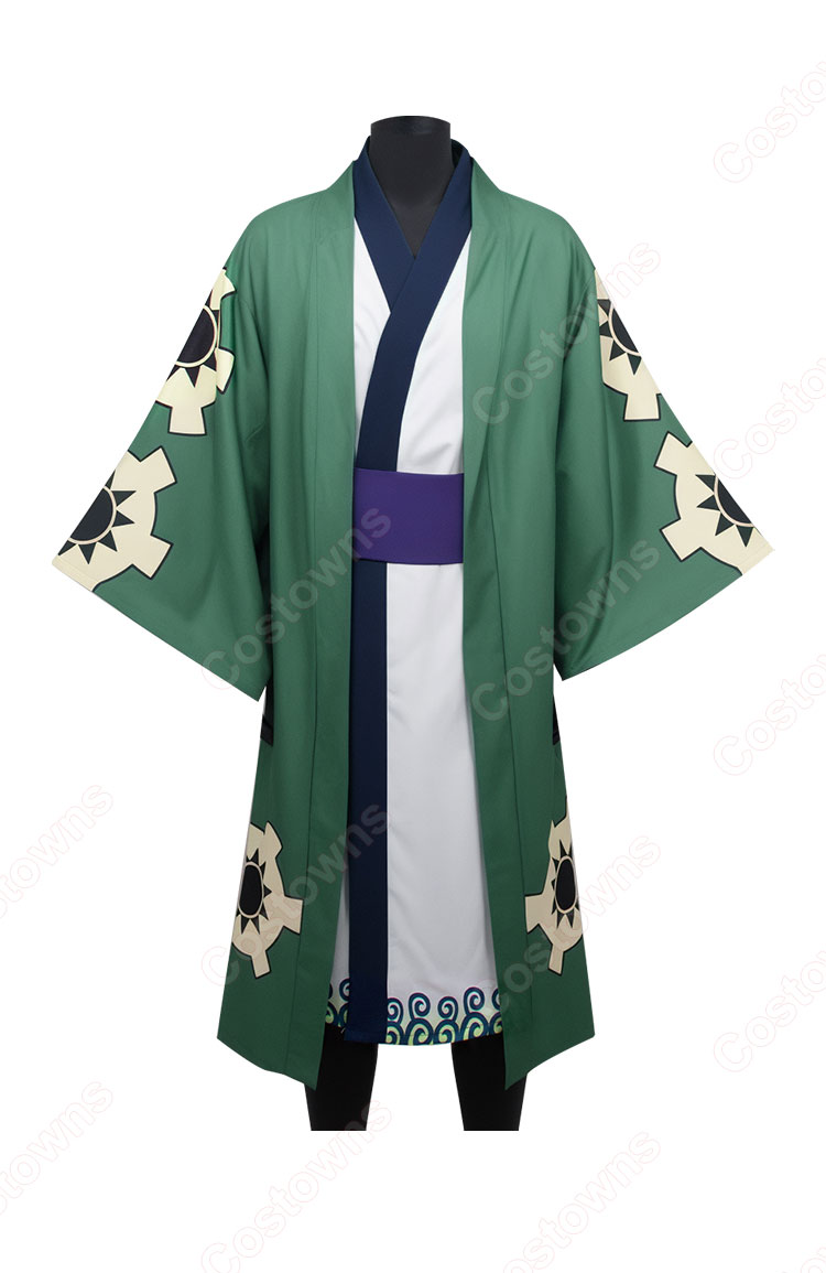 ONE PIECE(ワンピース) ワノ国編 ロロノア・ゾロ ゾロ十郎 コスプレ衣装 子供用 大人用-1