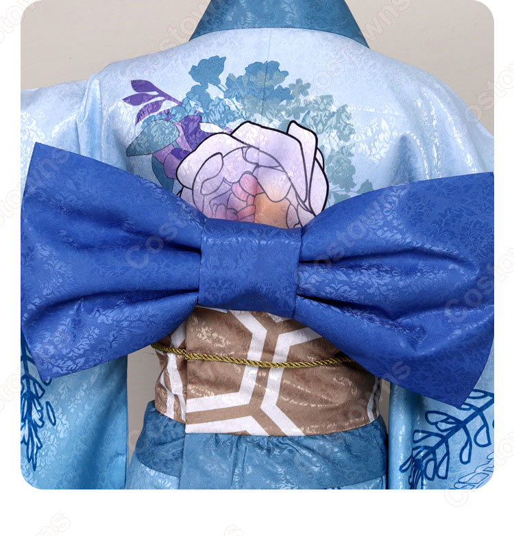 わたしの幸せな結婚 斎森美世 コスプレ衣装 青 着物-8