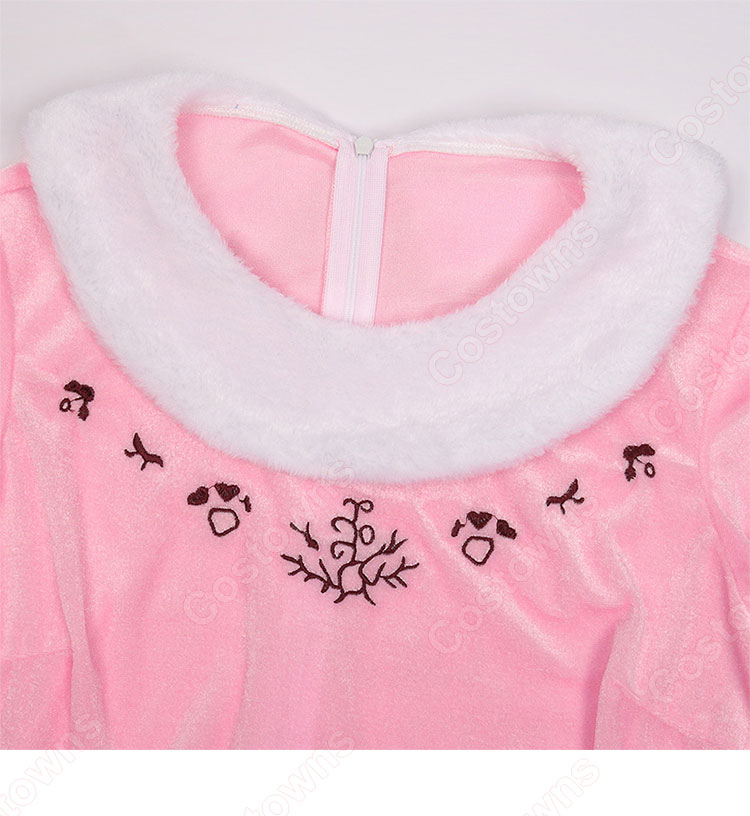 2023 クリスマス衣装 ピンク 長袖 ワンピース テーマパーティー衣装 演出服 サイズ S~XXL-4