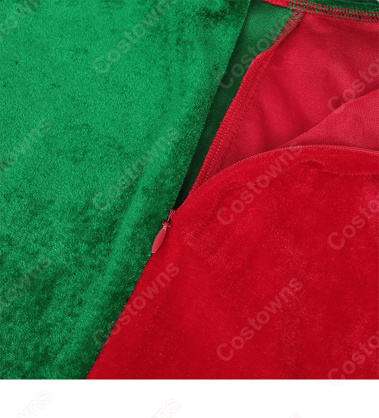 2023 クリスマス衣装 ワンピース テーマパーティー衣装 サンタコスプレ 3点セット(帽子、紐飾り、ワンピース)-5