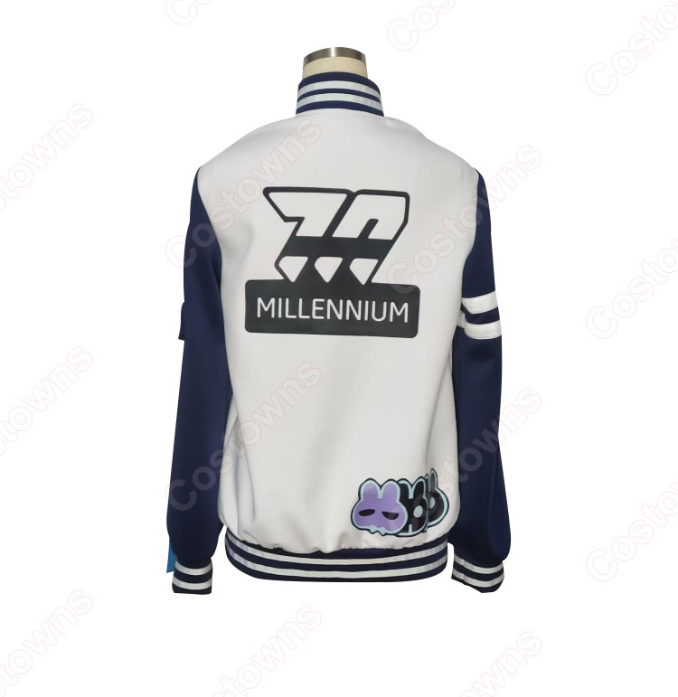 ブルーアーカイブ 各務チヒロ コスプレ衣装 7点セット(コート、カーディガ、インナー、スカート、ネクタイ、靴下、ウエストポーチ)-3