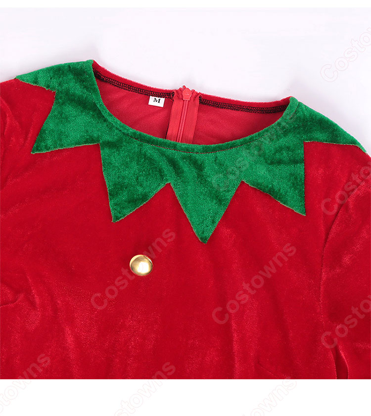 2023 クリスマス衣装 コスプレ 大人用 テーマパーティー衣装 赤 緑 エルフ パフォーマンス 衣装-4