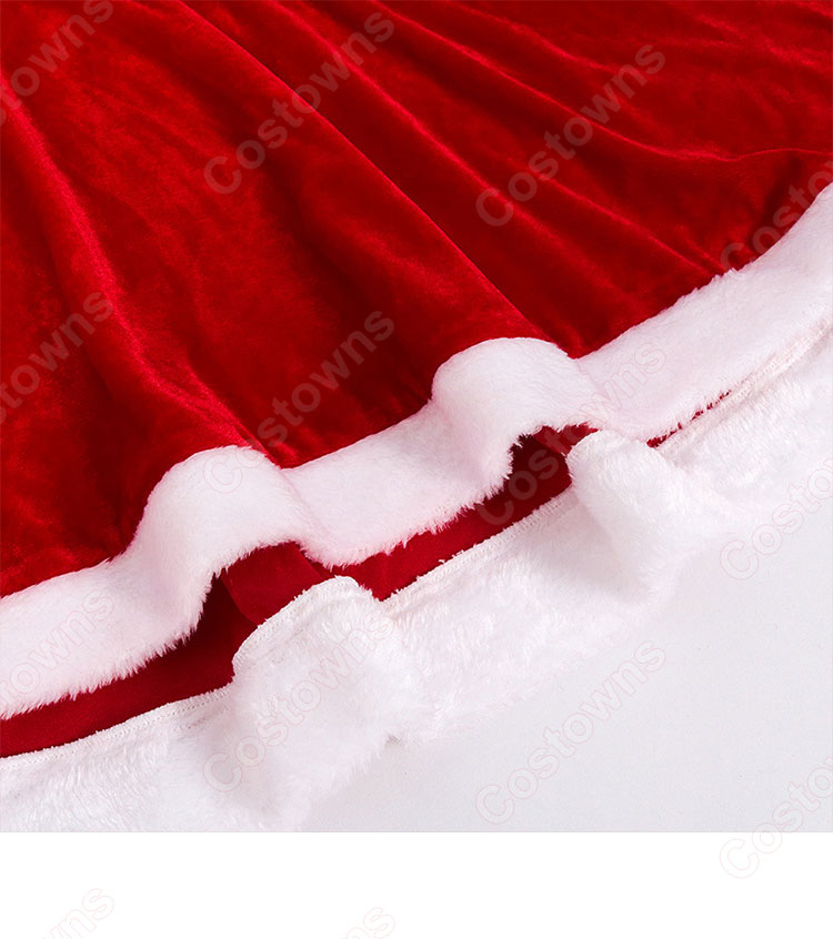 2023 クリスマス衣装 コスプレ テーマパーティー衣装 長袖 Vネック ワンピース-8