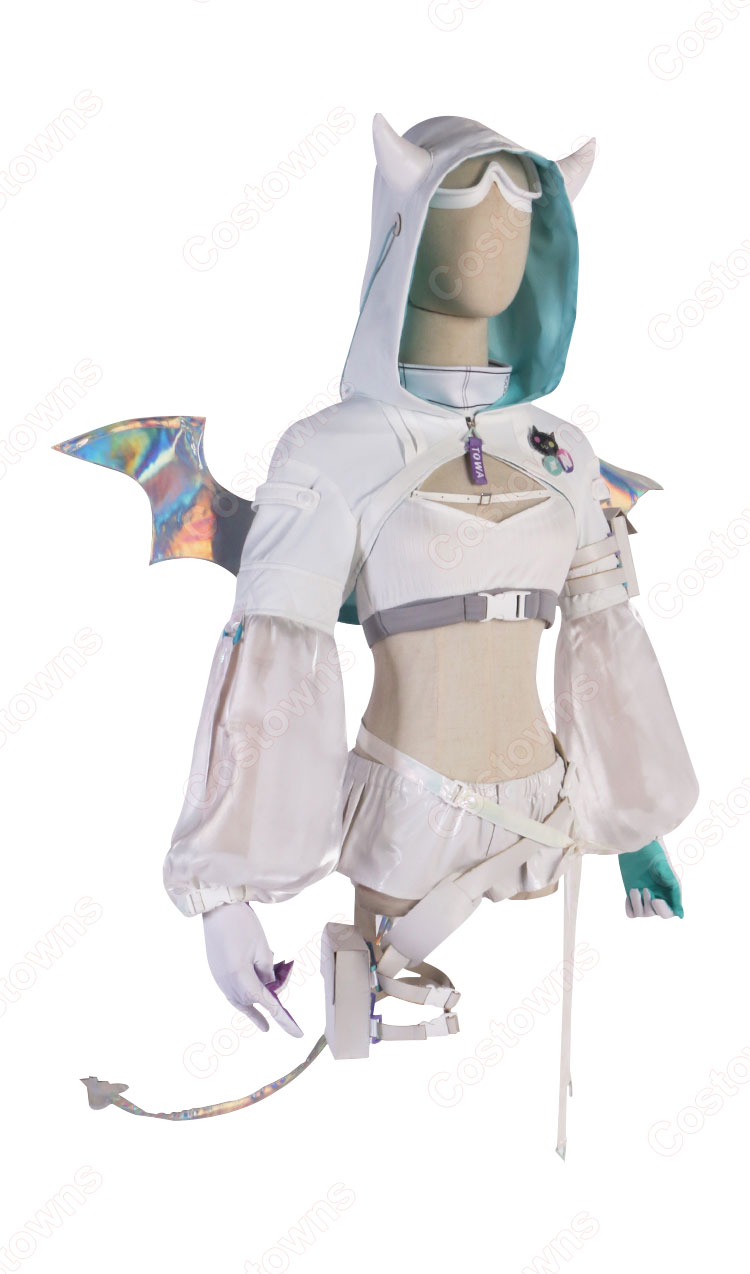 hololive ホロライブ 常闇トワ 白衣装 コスプレ衣装 - Costowns