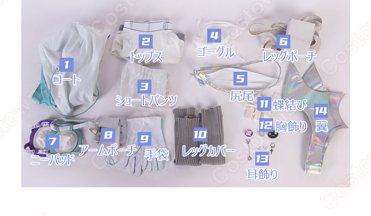 hololive ホロライブ 常闇トワ 白衣装 コスプレ衣装-12