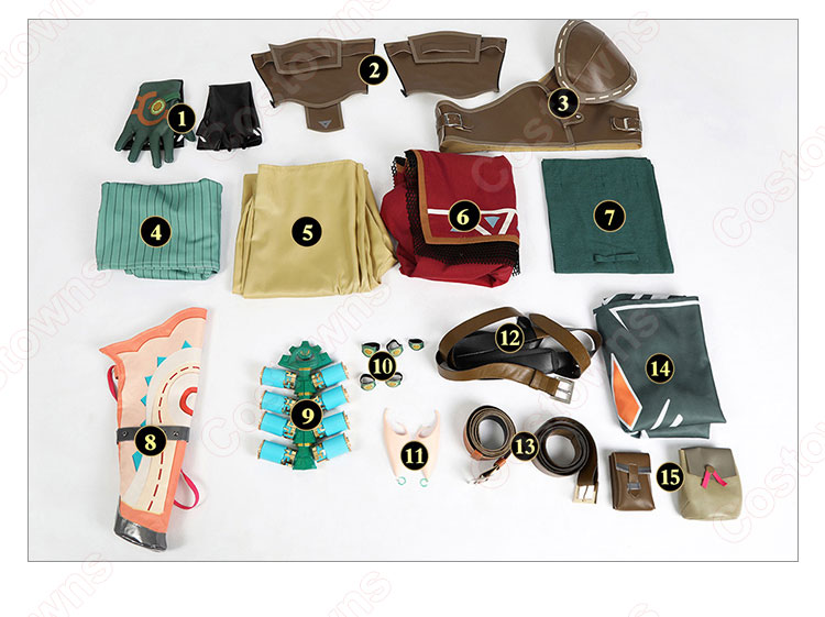 ゼルダの伝説 ティアーズ オブ ザ キングダム リンク ハイリア コスプレ衣装-16