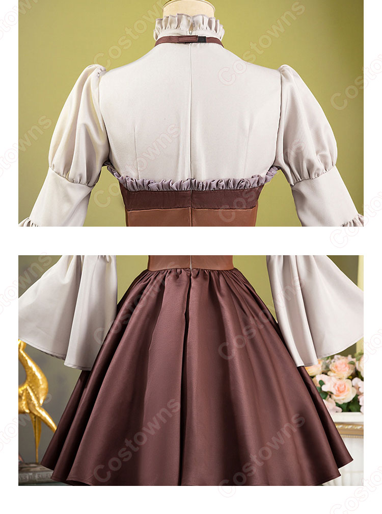 葬送のフリーレン 魔族 リーニエ コスプレ衣装 ゴスロリ衣装-7