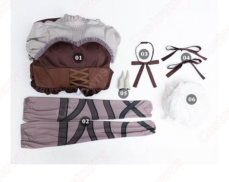 葬送のフリーレン 魔族 リーニエ コスプレ衣装 ゴスロリ衣装-11